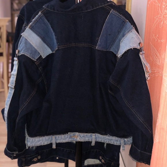 Custom patchwork denim jacket - Picture 2 of 2